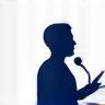 Icon representing a microphone for interviews
